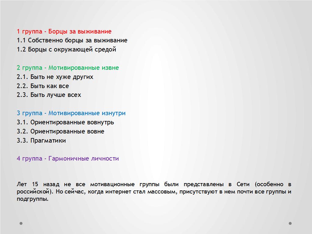 Неоднородность интернет-социума и учёт этого в процессе продвижения психотерапии - слайд №4